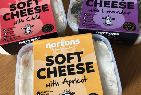 Nortons Dairy Soft Cheese packaging design - Paul Kirk Design