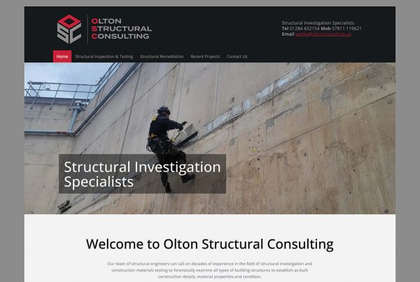 Olton Structural Consulting website - Paul Kirk Design
