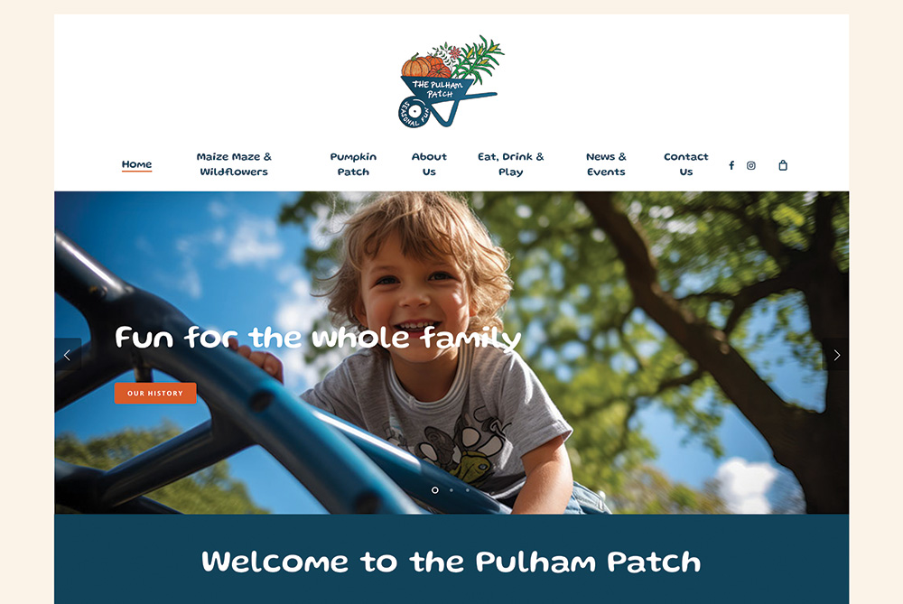 Pulham Patch website design - Paul Kirk Design