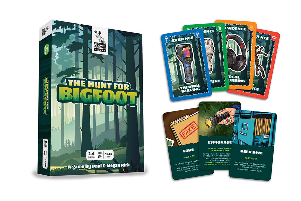 The Hunt for Bigfoot card game - Paul Kirk Design